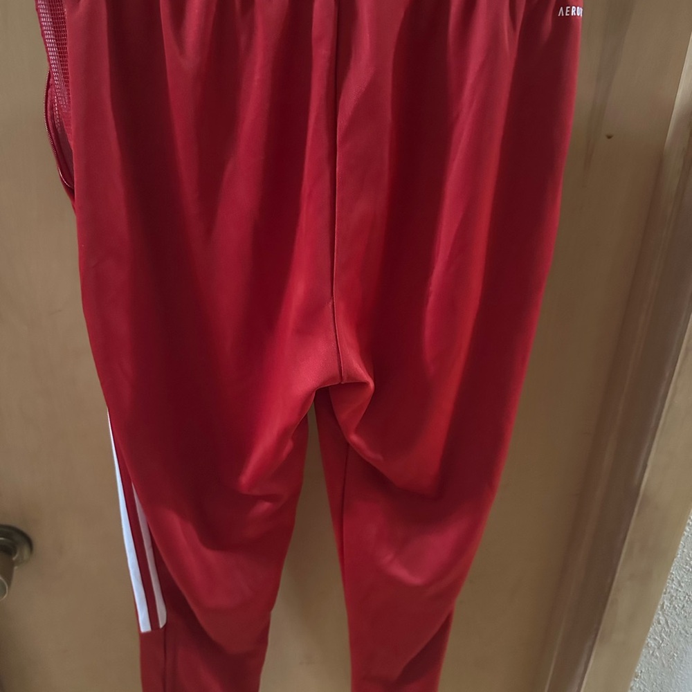 Adidas Bright Red Joggers - Picture 2 of 3